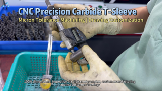 Kiểm tra và gia công tay áo bằng cacbua CNC tùy chỉnh